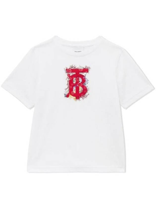 Kids Logo Print Short Sleeve T-Shirt White - BURBERRY - BALAAN 1