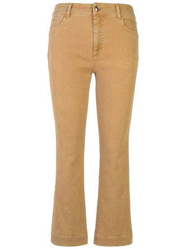 Sportmax 'Enna' Beige Cotton Jeans - MAX MARA SPORTMAX - BALAAN 1