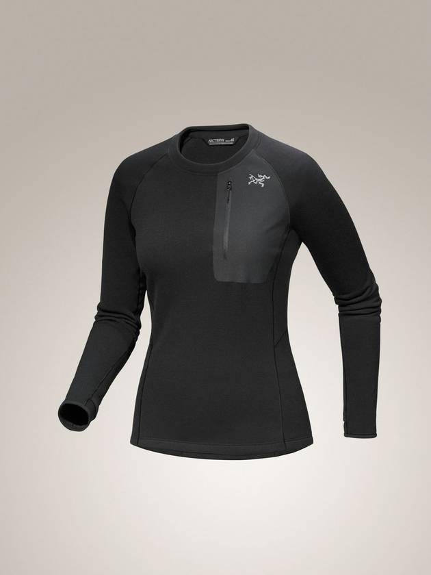 Kyanite Baselayer Crew Neck Long Sleeve T-Shirt Black - ARC'TERYX - BALAAN 2