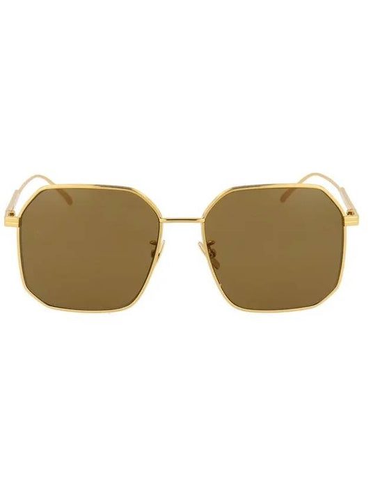 Eyewear Hexagon Sunglasses Gold Brown - BOTTEGA VENETA - BALAAN 1