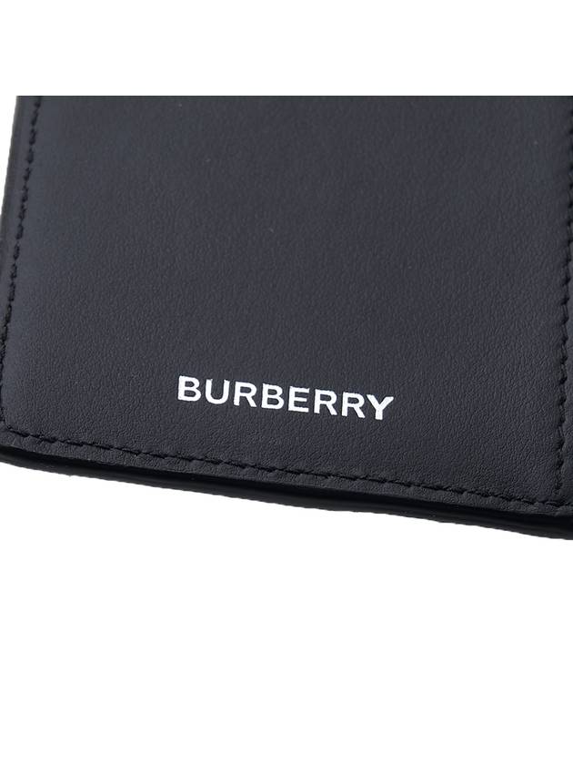 Coated Canvas Check Motif Long Wallet Navy - BURBERRY - BALAAN 9