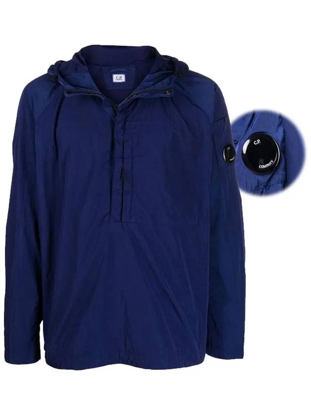 Men's Chrome R Lens Hooded Anorak Blue - CP COMPANY - BALAAN 3