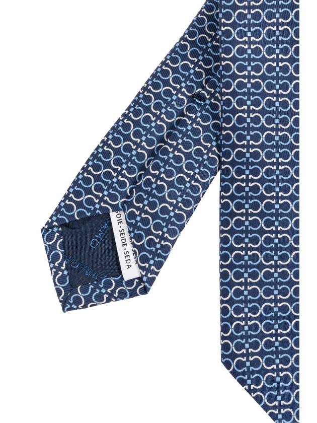 FERRAGAMO Silk Tie, Men's, Navy Blue - SALVATORE FERRAGAMO - BALAAN 4