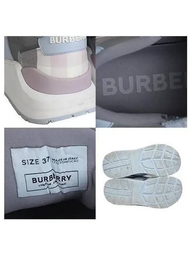 8055914 Pink Suede White Velcro Women s Sneakers No 240 - BURBERRY - BALAAN 5