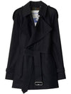 Gabardine Trench  Coat Black - BURBERRY - BALAAN 1