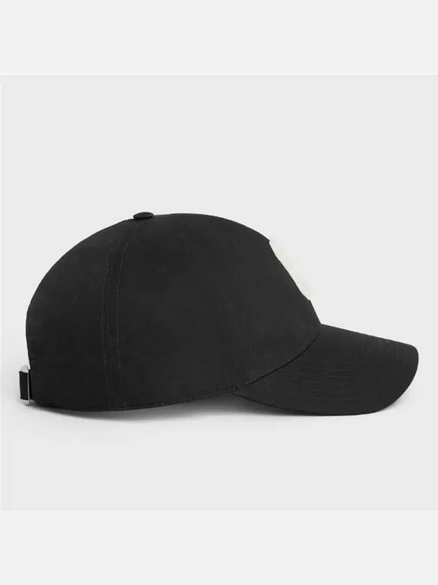 Initial C Patch Cotton Ball Cap Black - CELINE - BALAAN 4