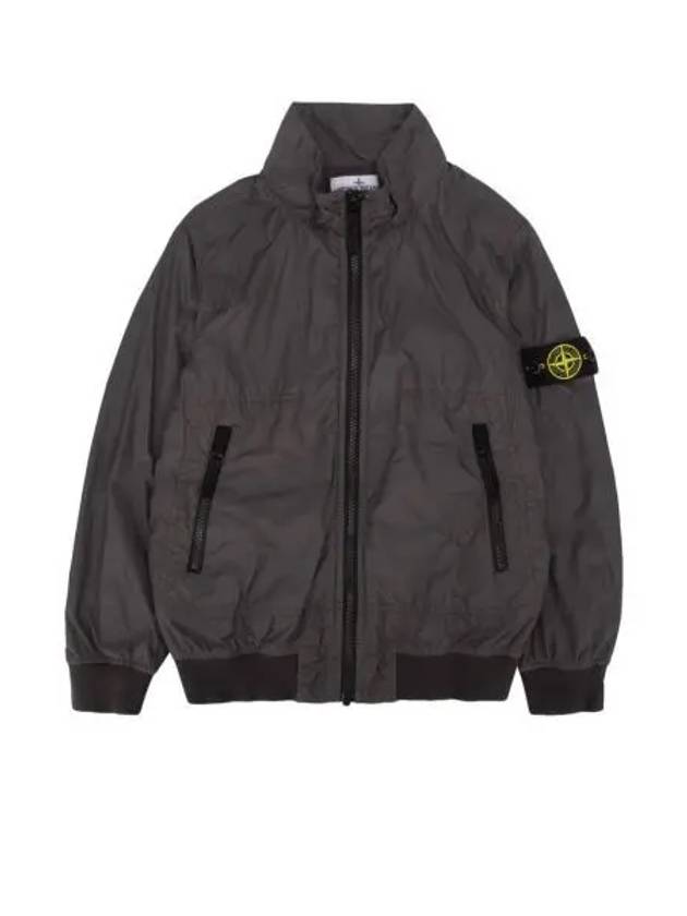 Kids Compass Badge Zip Up Jacket Brown - STONE ISLAND - BALAAN 2