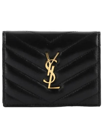 Cassandra Matelasse Flap Card Case Women s Bifold Wallet - SAINT LAURENT - BALAAN 1