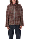 Check Hooded Cardigan Brown - OUR LEGACY - BALAAN 1