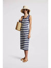 Striped midi dress navy white - MONCLER - BALAAN 3