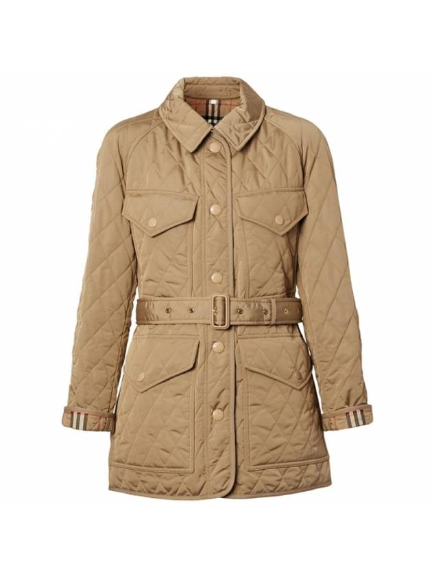 WoMen's Kemble Diamond Quilted Jacket Beige - BURBERRY - BALAAN 1