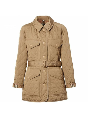 Women's Kemble Diamond Quilted Jacket Beige - BURBERRY - BALAAN 1