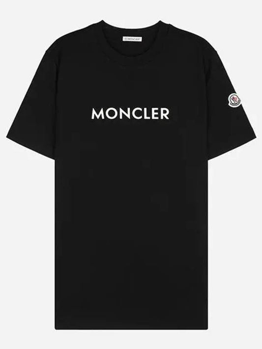 8C00034 89AJS 999 Men s Logo Patch Short Sleeve T Shirt Black 1064773 - MONCLER - BALAAN 1