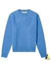 Embroidered Logo Crew Neck Wool Knit Top Blue - SPORTY & RICH - BALAAN 2