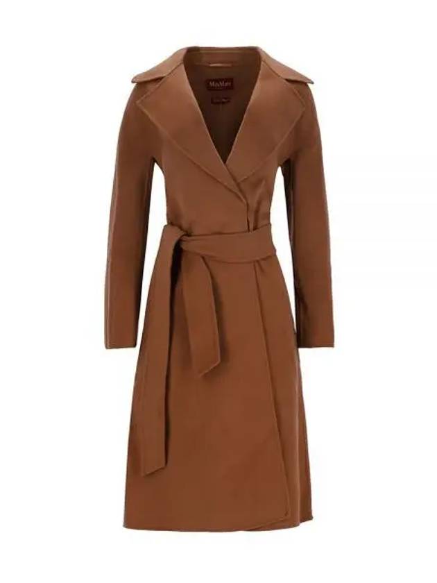 Women's Cles Belted Wool Single Coat Brown - MAX MARA - BALAAN 2