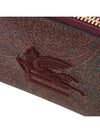 Paisley Print Embroidered Logo Zip Around Wallet Brown - ETRO - BALAAN 7