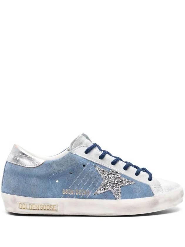 Superstar Suede Low Top Sneakers Blue - GOLDEN GOOSE - BALAAN 1