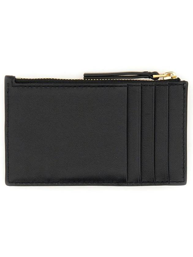 Kira Chevron Zipper Card Wallet Black - TORY BURCH - BALAAN 3