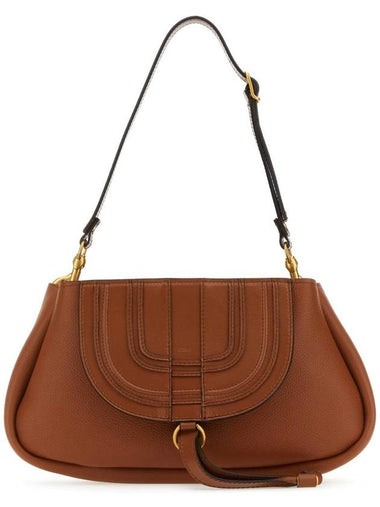 Marcie Leather Shoulder Bag Brown - CHLOE - BALAAN 1