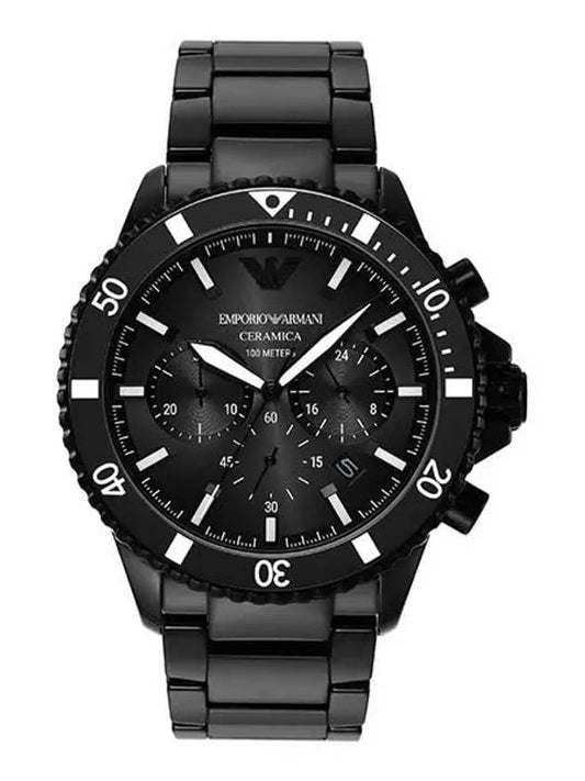 Dive Chronograph Ceramic Watch Black - EMPORIO ARMANI - BALAAN 2