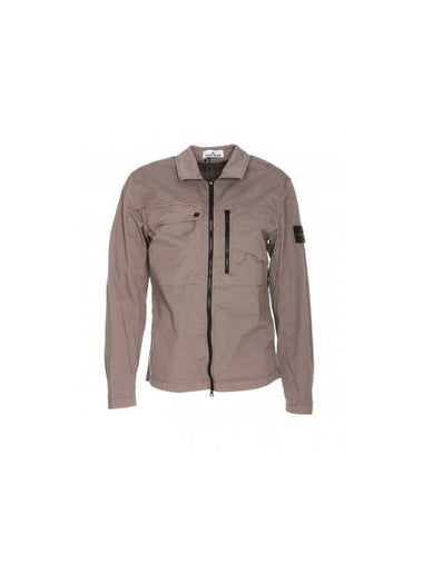 Supima Cotton Twill Stretch-TC Jacket Brown - STONE ISLAND - BALAAN 1