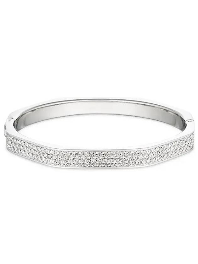 Dextera Octagon Shape Bangle Bracelet Silver - SWAROVSKI - BALAAN 6