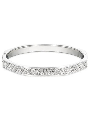 Dextera Octagon Shape Bangle Bracelet Silver - SWAROVSKI - BALAAN 1