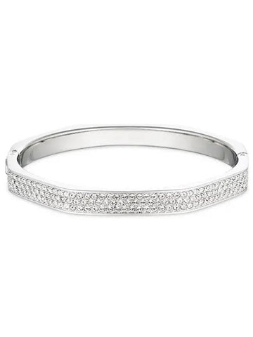 Dextera Octagon Shape Bangle Bracelet Silver - SWAROVSKI - BALAAN 1