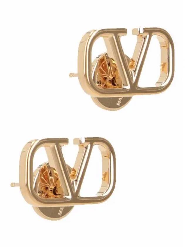 V Logo Signature Earrings Gold - VALENTINO - BALAAN 2