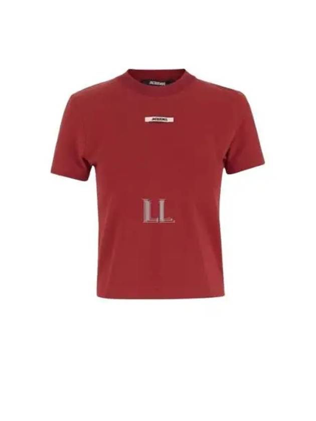 Le Gros Grain Short Sleeve T-Shirt Red - JACQUEMUS - BALAAN 2