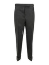 Low Rise Side Tab Wool Slacks Charcoal - THOM BROWNE - BALAAN 2