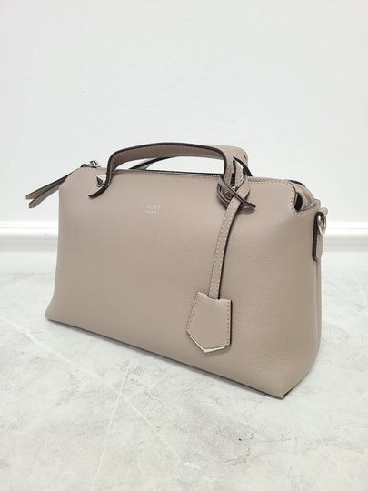 Beige Dove Gray Calfskin By The Way Boston Bag Medium - FENDI - BALAAN 2