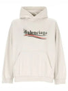 Political Stencil Medium Fit Hoodie White - BALENCIAGA - BALAAN 2