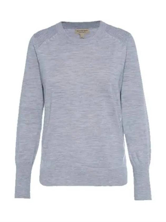 Megan Side Check Knit Top Grey - BURBERRY - BALAAN 2