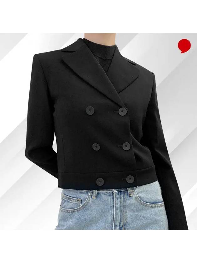 Women's Acciaio Caddy Crop Jacket Black - MAX MARA - BALAAN 8