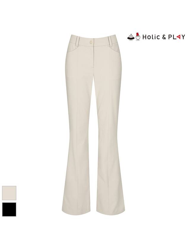 back pleated bootcut back banding basic pantsHE2WPT002 - HOLIC&PLAY - BALAAN 2