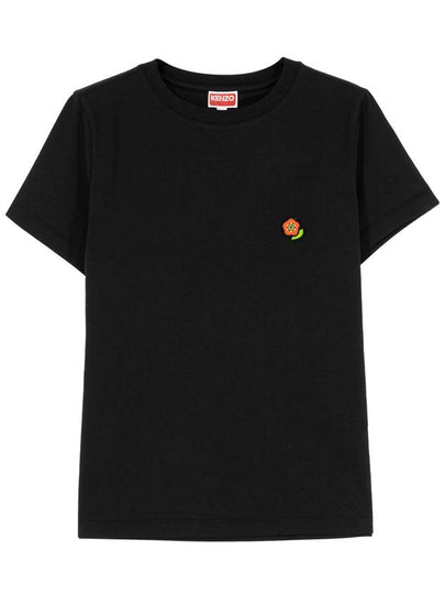 Pop Embroidered Short Sleeve T-Shirt Black - KENZO - BALAAN 2