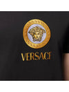 Embroidered Medusa Short Sleeve T-Shirt Black - VERSACE - BALAAN 5