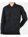 Men's Lens Wappen Taylon L Long Sleeve Shirt Black - CP COMPANY - BALAAN 3