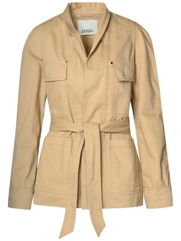 Loetiza Cotton Workwear Jacket Beige - ISABEL MARANT - BALAAN 2