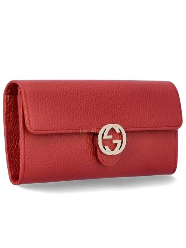 GG Interlocking Long Wallet Red - GUCCI - BALAAN.