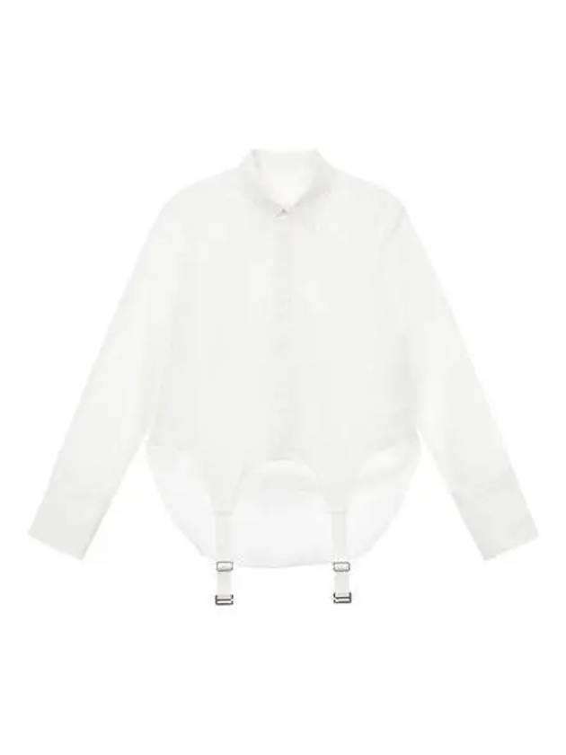 shirt women garter buckle strap white - DION LEE - BALAAN 1