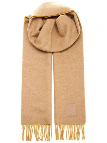 Wool Cashmere Scarf Beige - LOEWE - BALAAN 1