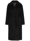 RESINA Wool Belted Coat Black 2350161133 013 - MAX MARA - BALAAN 1