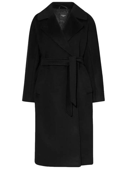 RESINA Wool Belted Coat Black 2350161133 013 - MAX MARA - BALAAN 1