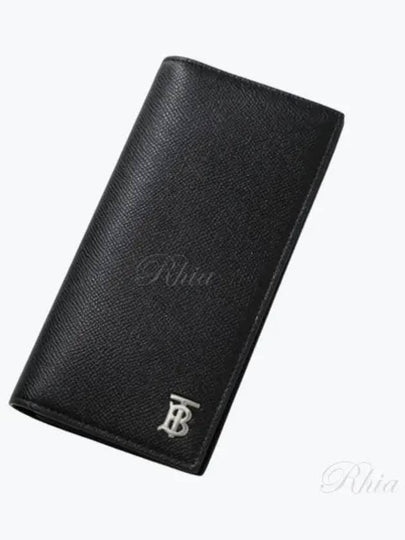 Men's TB Continental Grainy Leather Long Wallet Black - BURBERRY - BALAAN 2