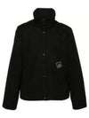 Metropolis Series HyST Stand Collar Zip Up Jacket Black - CP COMPANY - BALAAN 2