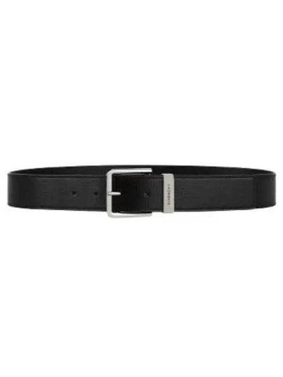 Square Buckle Leather Belt Black - GIVENCHY - BALAAN 2