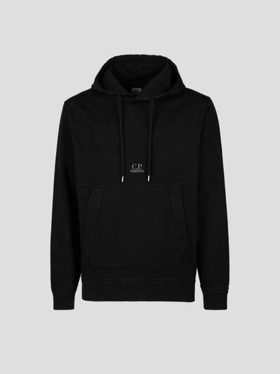 Logo Cotton Hoodie Black - CP COMPANY - BALAAN 2