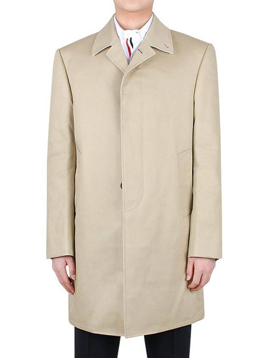 Men's Mackintosh Bal Collar Classic Single Coat Khaki - THOM BROWNE - 2